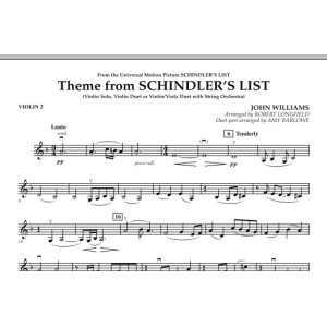 Theme from Schindler's List - Violin 2