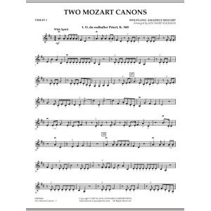 Two Mozart Canons - Violin 1