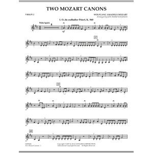 Two Mozart Canons - Violin 2