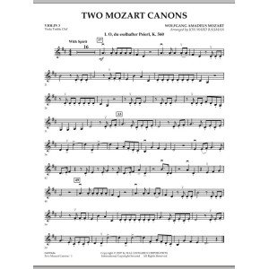 Two Mozart Canons - Violin 3 (Viola Treble Clef)