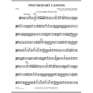 Two Mozart Canons - Viola