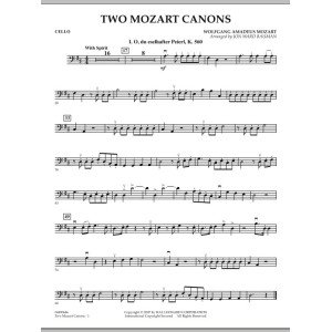 Two Mozart Canons - Cello