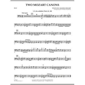 Two Mozart Canons - Bass