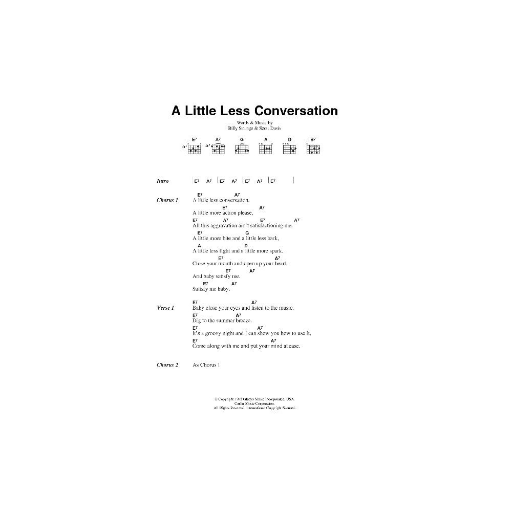 A Little Less Conversation