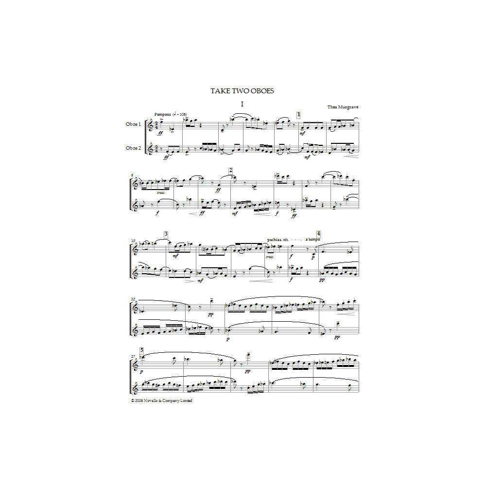 Take Two Oboes (Oboe Duet)