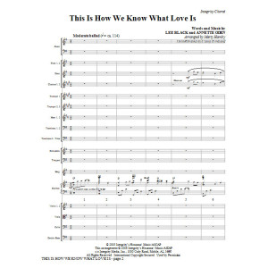 This Is How We Know What Love Is - Full Score