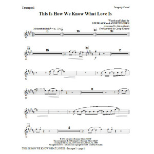 This Is How We Know What Love Is - Trumpet 1