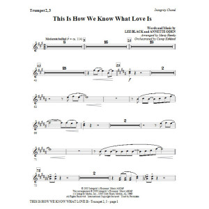 This Is How We Know What Love Is - Trumpet 2 & 3