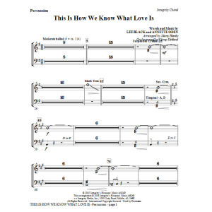 This Is How We Know What Love Is - Percussion 1 & 2