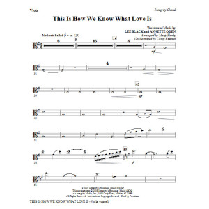 This Is How We Know What Love Is - Cello/Bassoon