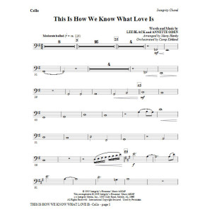 This Is How We Know What Love Is - Bassoon (Cello sub.)