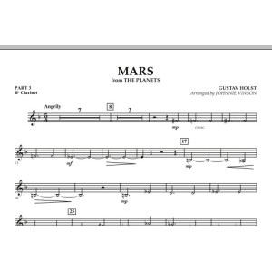 Mars (aus „Die Planeten“) - Teil 3 - Bb-Klarinette