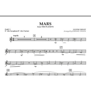 Mars (aus „Die Planeten“) - Teil 3 - Esb Alto Sax/Alto Clar.