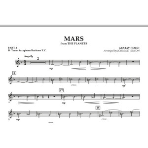 Mars (from "The Planets") - Pt.4 - Bb Tenor Sax/Bar. T.C.