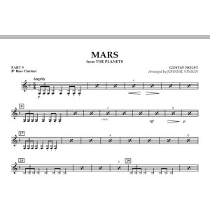 Mars (from "The Planets") - Pt.5 - Bb Bass Clarinet