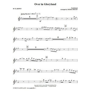 Over In The Gloryland - Bb Clarinet