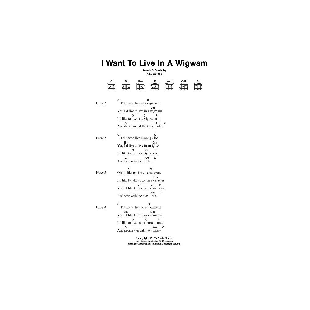 I Want To Live In A Wigwam