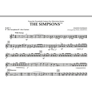 The Simpsons - Pt.3 - Eb Alto Sax/Alto Clar.