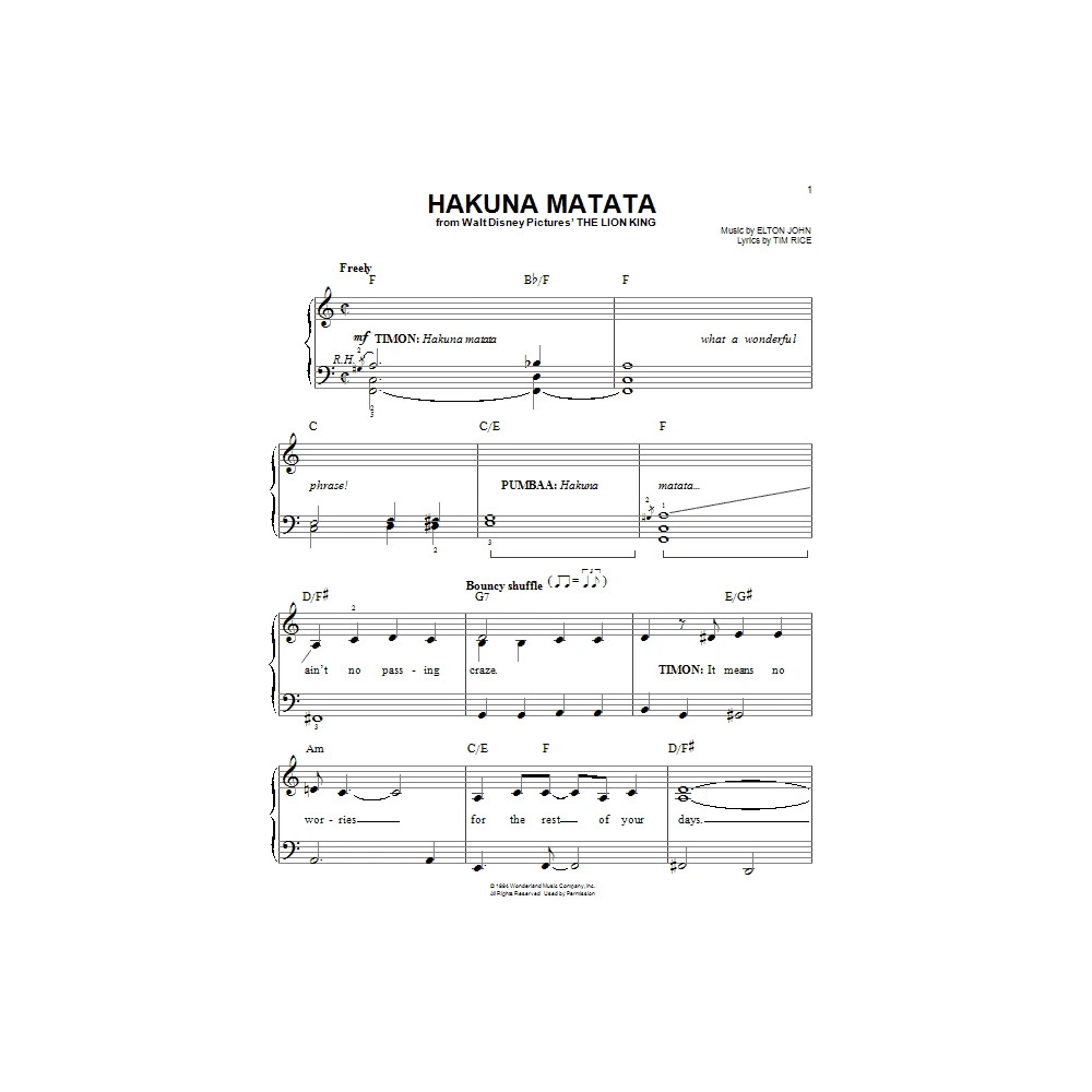 Hakuna Matata (from The Lion King)
