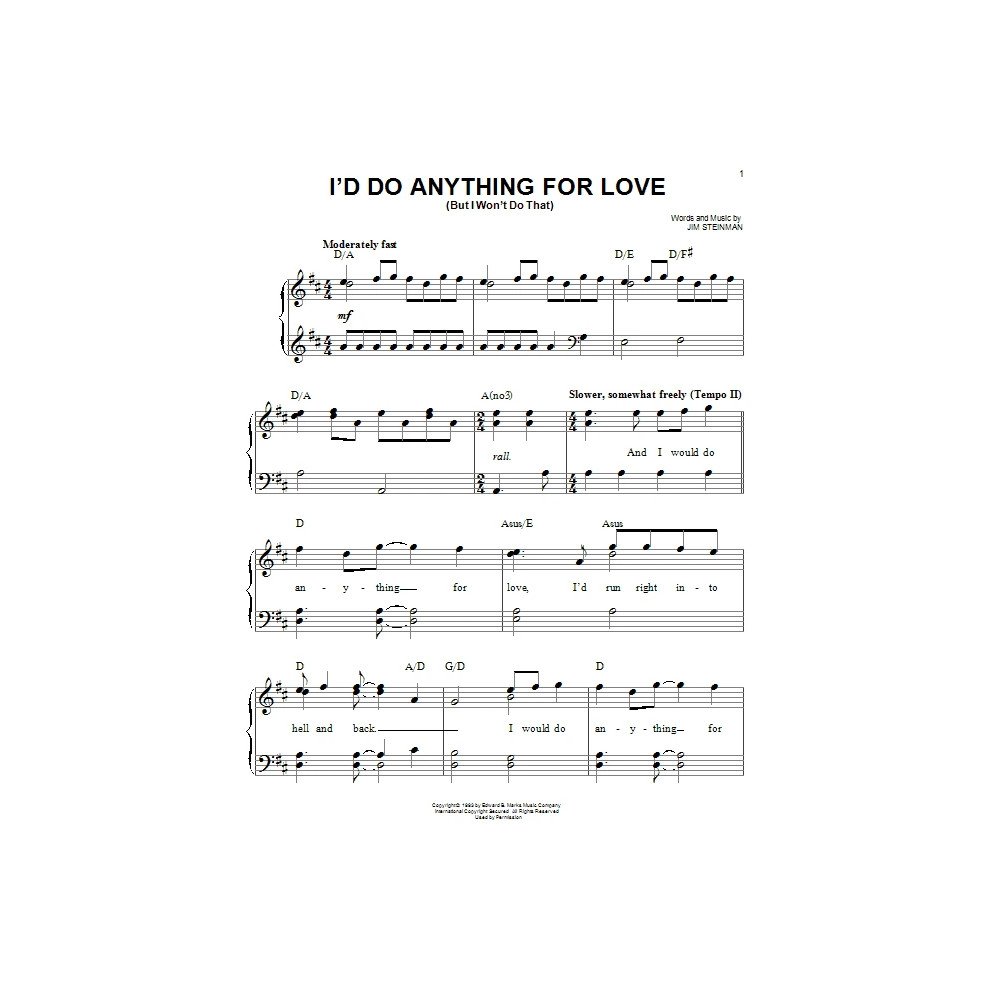 I'd Do Anything For Love (But I Won't Do That)