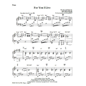 For You I Live - Violine 1