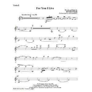 For You I Live - Viola