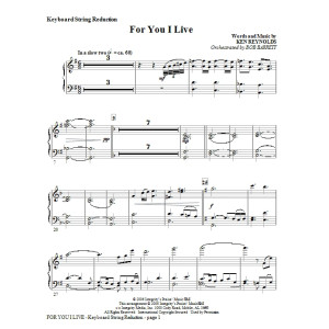 For You I Live - Piano