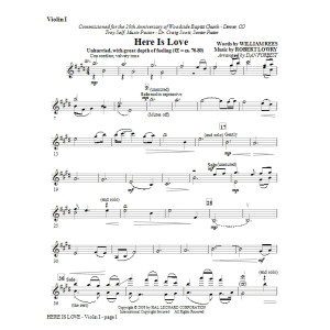 Here Is Love - Violin 1
