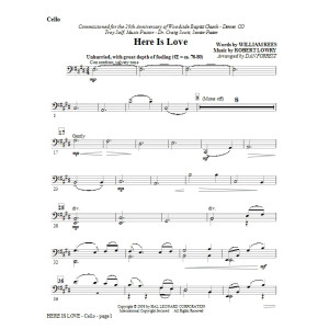 Here Is Love - Cello