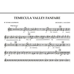 Temecula Valley Fanfare - Bb Tenor Saxophone