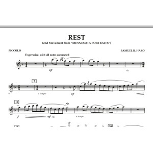 Rest (Mvt. 2 von "Minnesota Portraits") - Piccolo