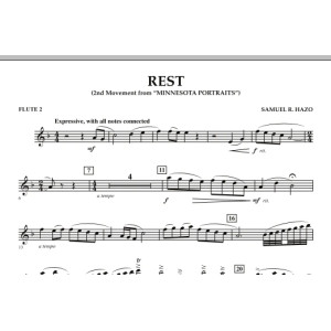 Rest (Satz 2 von "Minnesota Portraits") - Flöte 2
