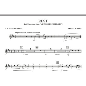 Rest (Satz 2 aus "Minnesota Portraits") - Es-Altsaxophon 2