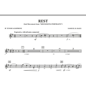 Rest (Satz 2 von "Minnesota Portraits") - Bb Tenorsaxophon