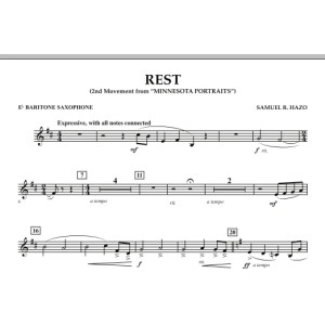 Rest (Satz 2 aus "Minnesota Portraits") - Es-Baritonsaxophon