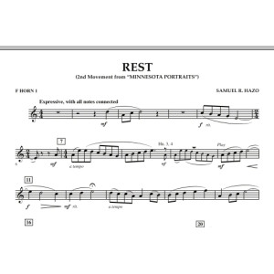 Rest (Mvt. 2 of "Minnesota Portraits") - F Horn 1