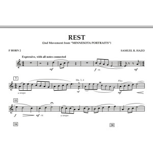 Rest (Mvt. 2 of "Minnesota Portraits") - F Horn 2