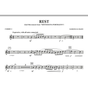 Rest (Mvt. 2 of "Minnesota Portraits") - F Horn 3