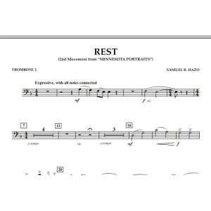 Rest (Mvt. 2 of "Minnesota Portraits") - Trombone 2
