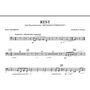 Rest (Mvt. 2 of "Minnesota Portraits") - Bass Trombone