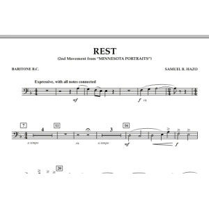 Rest (Mvt. 2 of "Minnesota Portraits") - Baritone B.C.