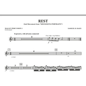 Rest (Satz 2 aus "Minnesota Portraits") - Mallet Percussion 1