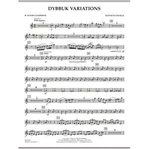 Dybbuk Variations - Bb Tenor Saxophone