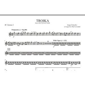 Troika (aus "Leutnant Kijé") - Bb-Klarinette 2