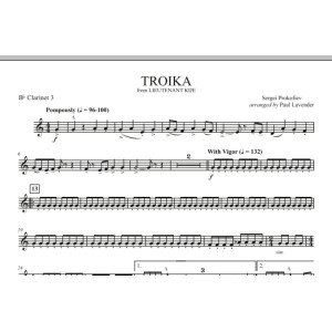 Troika (aus "Leutnant Kijé") - Bb-Klarinette 3