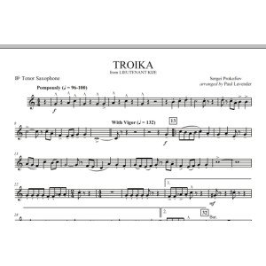 Troika (from "Lieutenant Kije") - Bb Tenor Saxophone