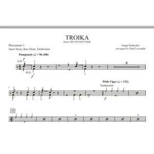 Troika (from "Lieutenant Kije") - Percussion 1