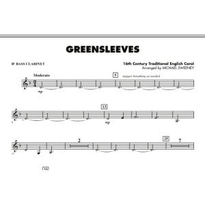 Greensleeves - Bb Bass Clarinet