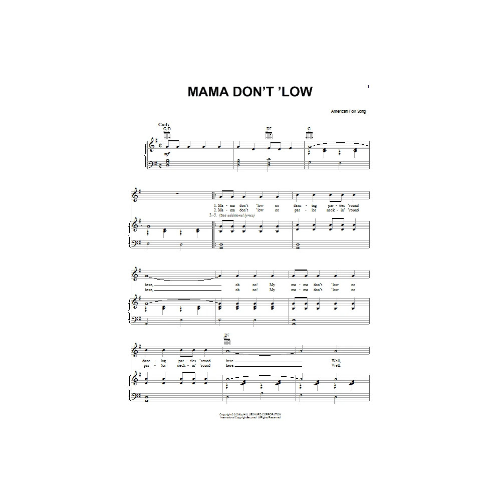 Mama Don't 'Low