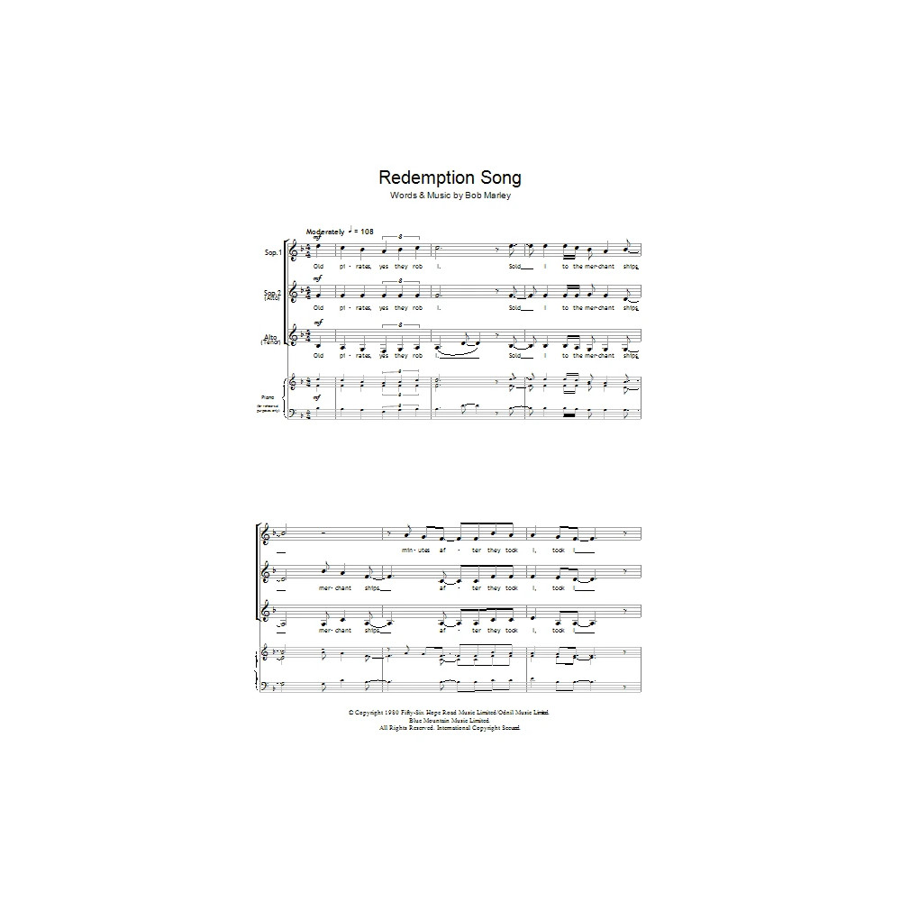 Redemption Song (arr. Barrie Carson Turner)